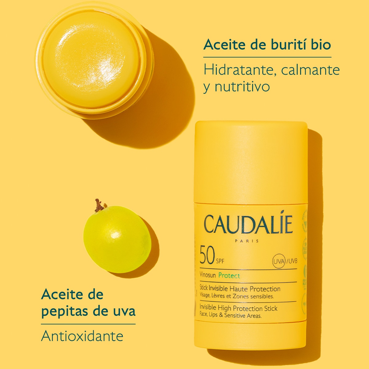 VINOSUN STICK SOLAIRE INVISIBLE SPF50 (STICK INVISIBLE DE ALTA PROTECCIÓN SPF50)